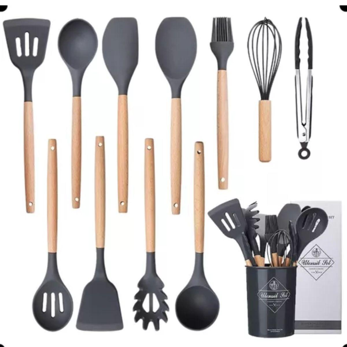 Miniatura Kit 12 Utensilios De Cozinha Presente Mães