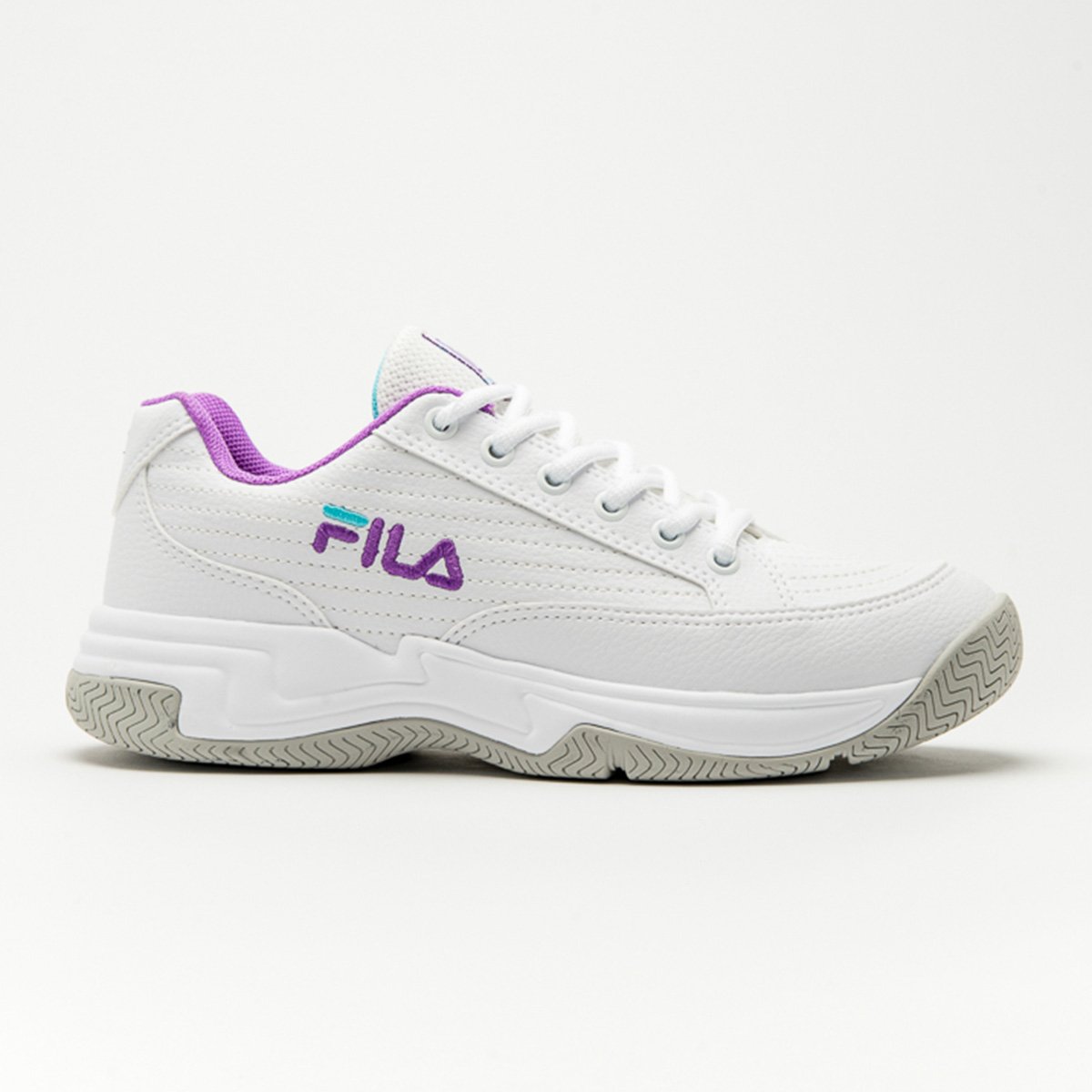 Miniatura Tênis Fila Grand Prix Feminino Branco+Roxo - 33