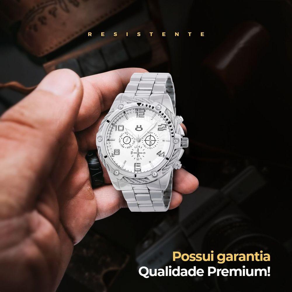 Miniatura Relogio Masculino Prata + Caixa Religiao Original Cruz Jesus