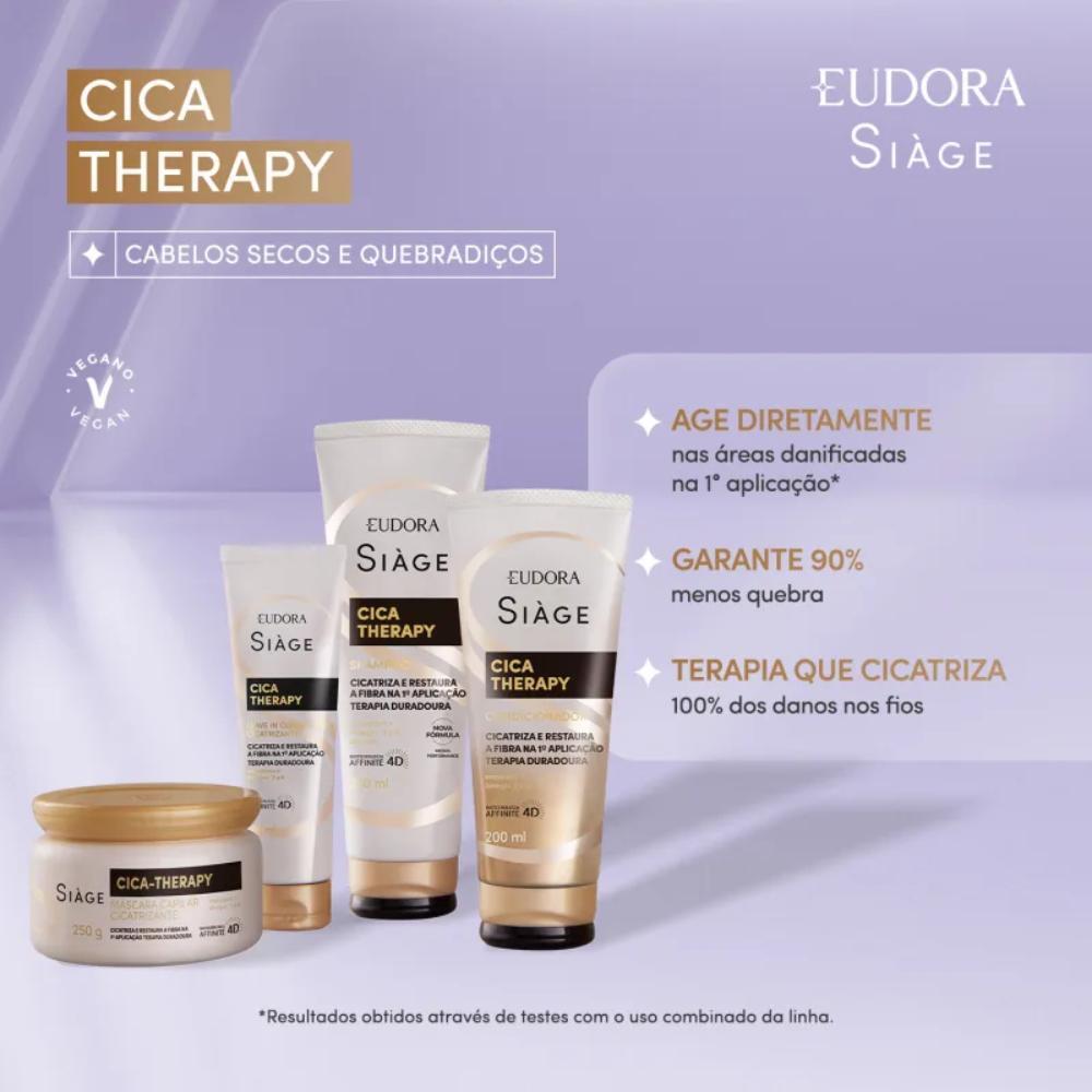 Miniatura Kit Eudora Siàge Cica-Therapy Shampoo Condicionador Máscara