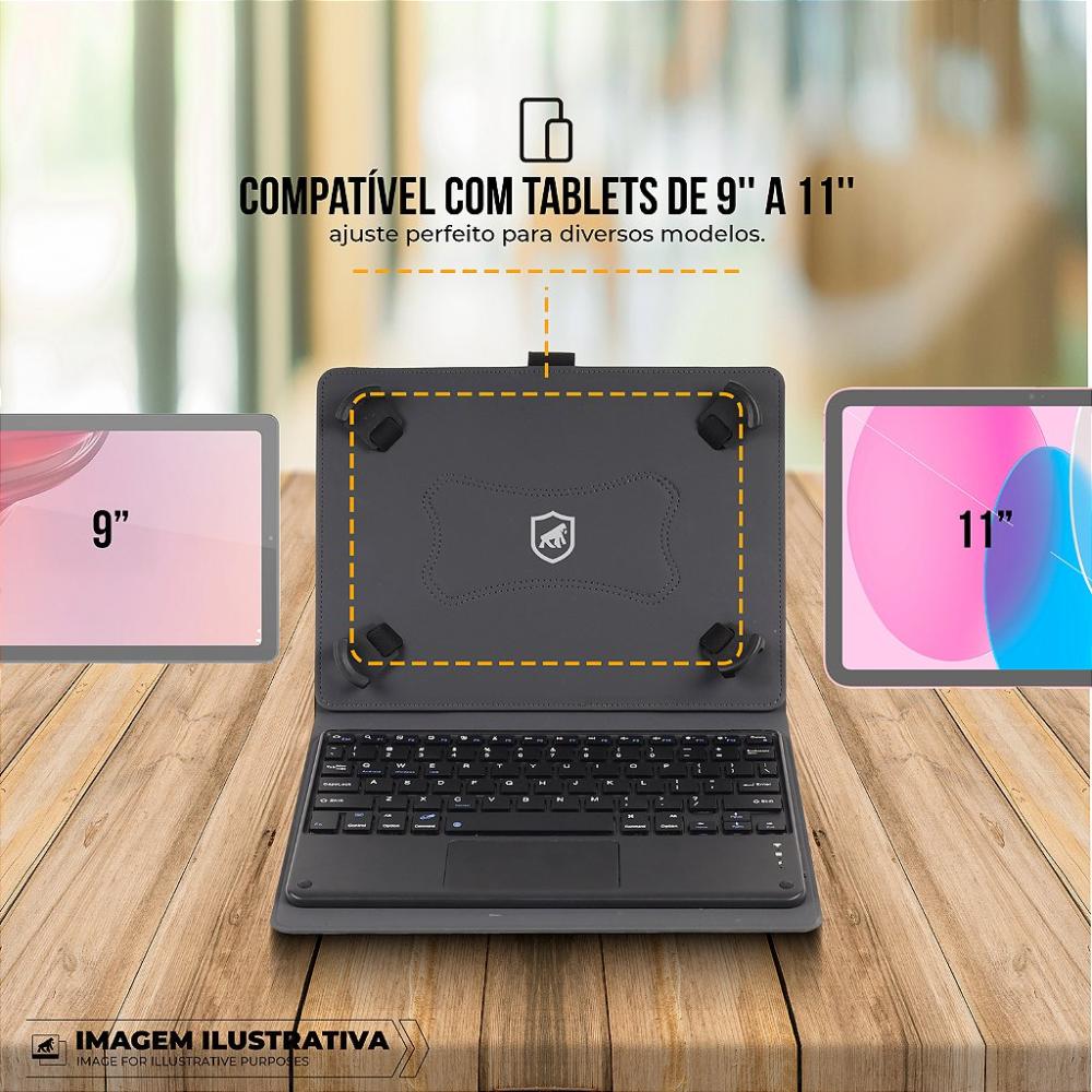 Miniatura Capa para Samsung Galaxy Tab S10 FE com Teclado Bluetooth - Hybrid - Gshield