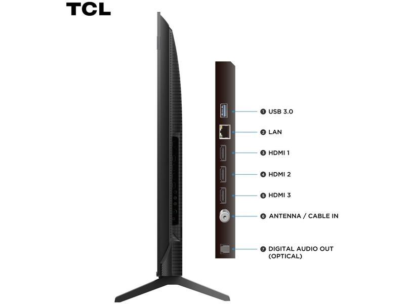 Smart TV 50" TCL 4K UHD QLED 50P7K Google TV AiPQ Google Assistente 3 HDMI