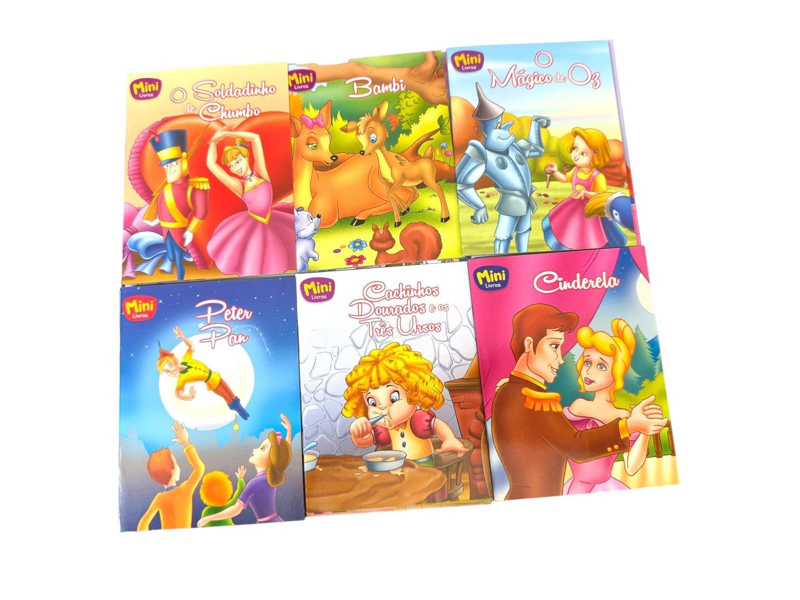 6 Mini Livros Clássicos Da Literatura Infantil Tema Variado