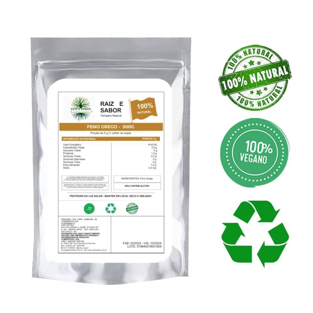 Miniatura Feno Grego Em Pó 500G, Raiz E Sabor Tempero Natural