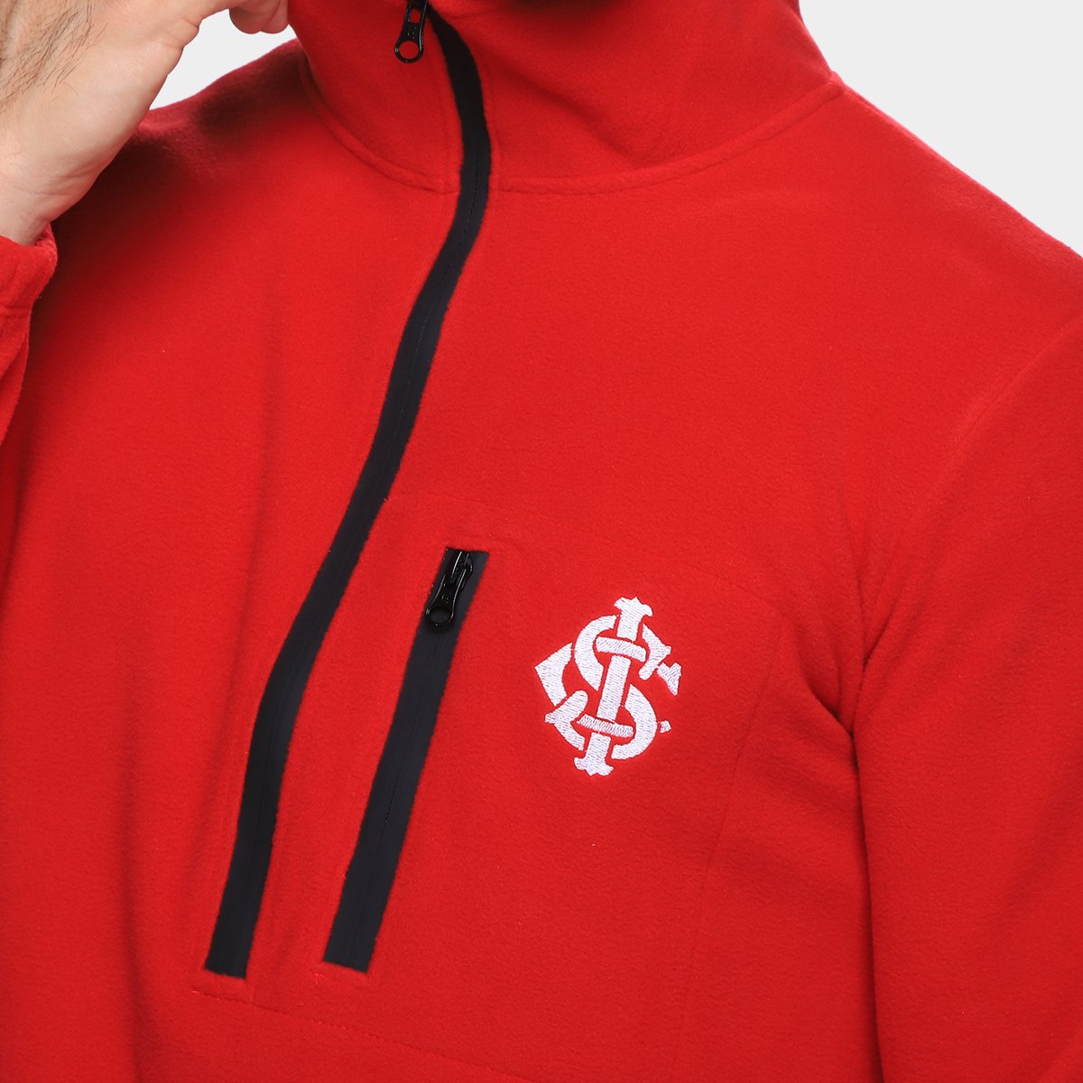 Miniatura Blusão Internacional Fleece Masculino Vermelho - EGG