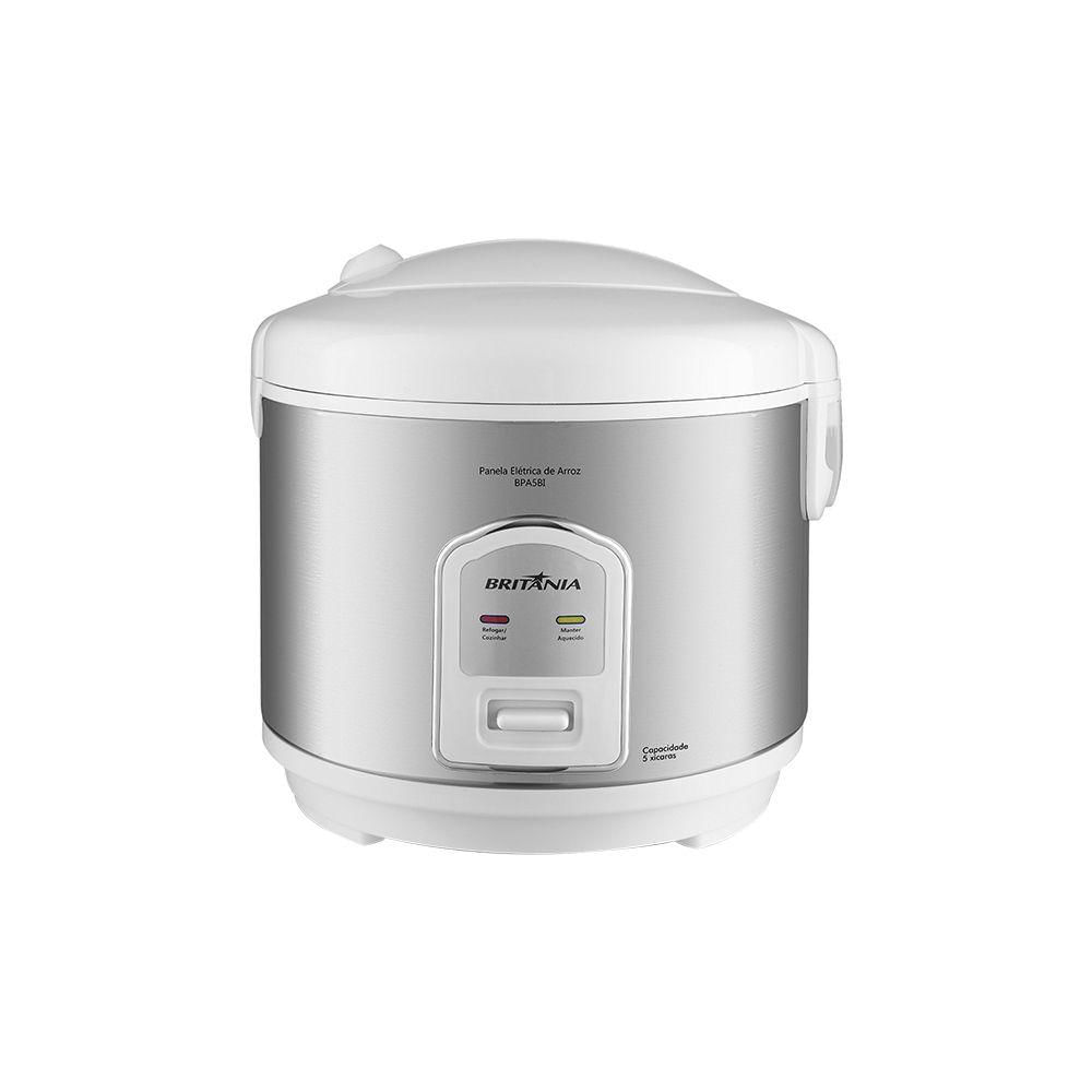 Miniatura Panela Elétrica De Arroz Britânia Bpa5bi Inox - Branca 127v