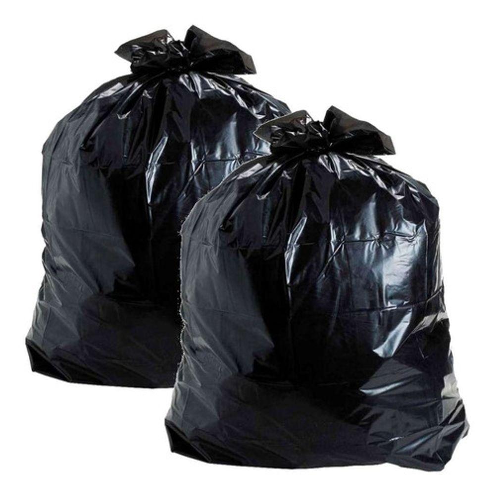 Miniatura Saco De Lixo 100lt C- 100 Unid 75x90x0,7 preto