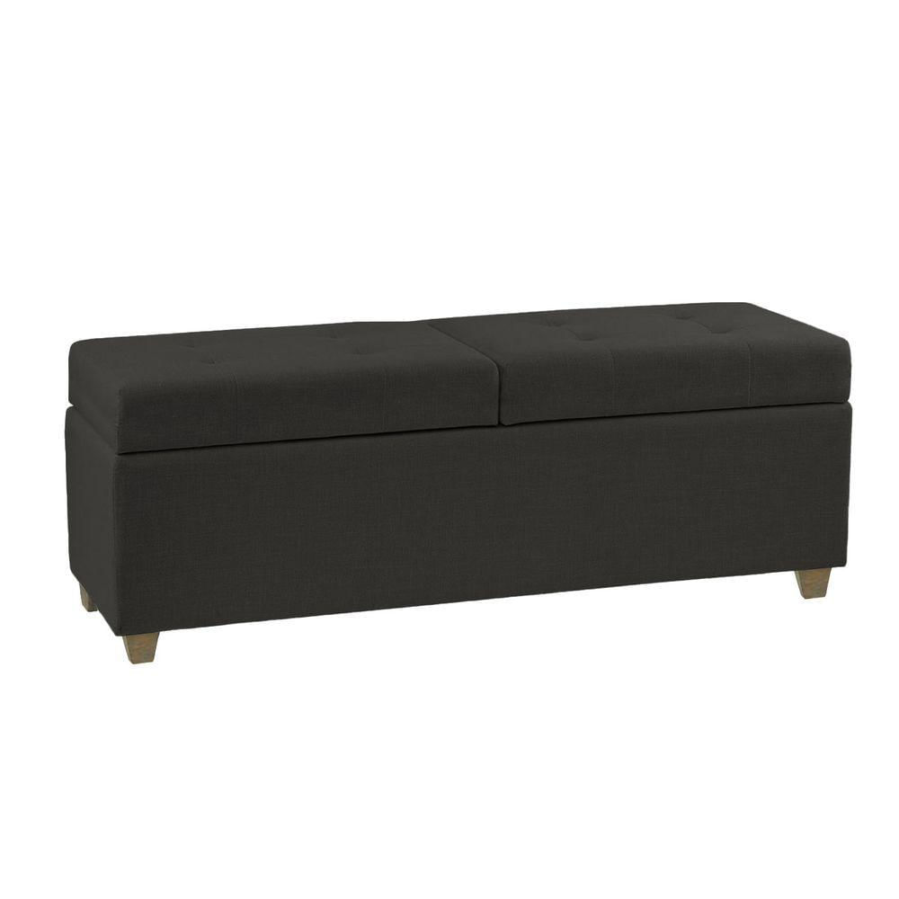 Miniatura Recamier Bau Madri 1,60m Corino Preto - Inova Decorações