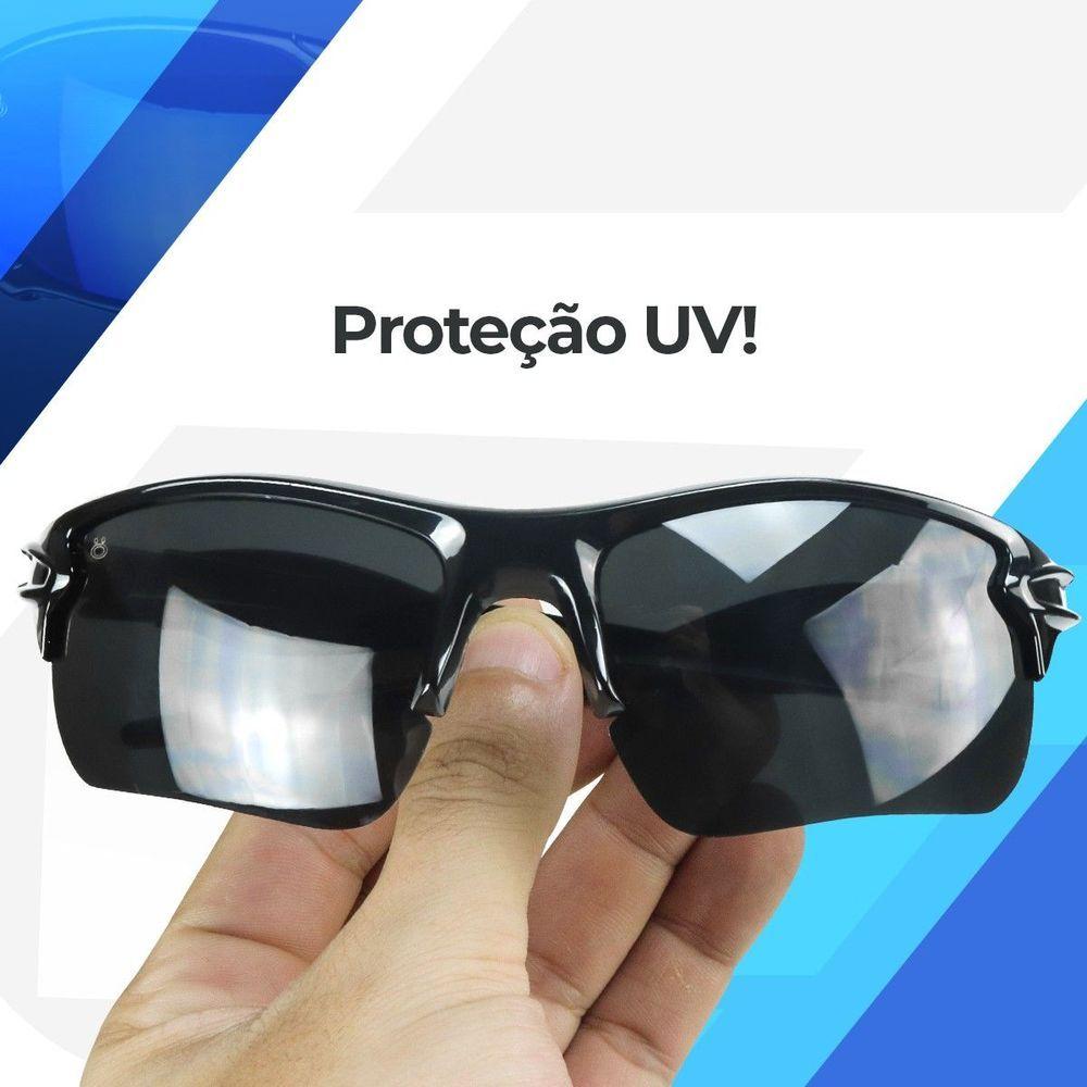 Miniatura Oculos Proteção Uv + Caixa + Relogio Prova Dagua Digital Data Esportivo Presente Preto Alarme