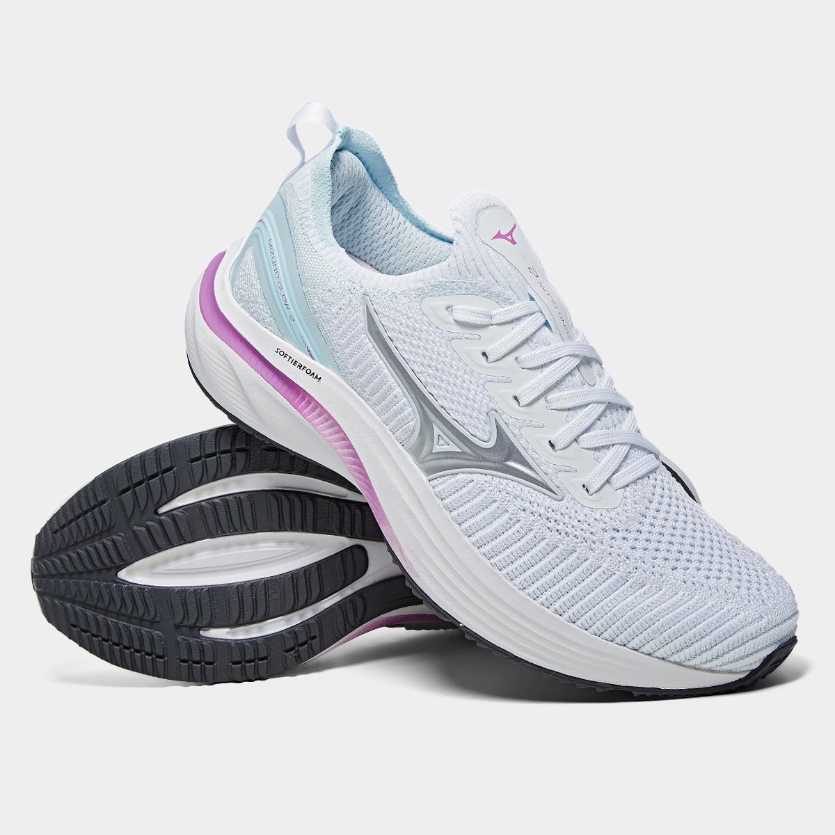 Miniatura Tênis Mizuno Glow 2 Feminino Branco - 34
