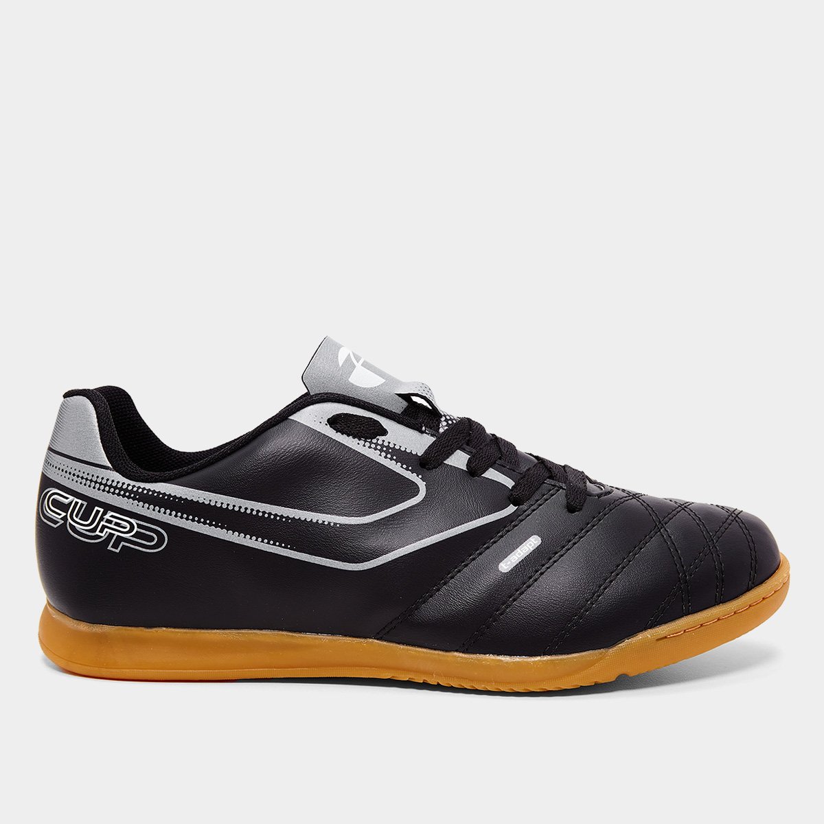 Miniatura Chuteira Futsal Topper Cup VIII Unissex Preto+Cinza - 37