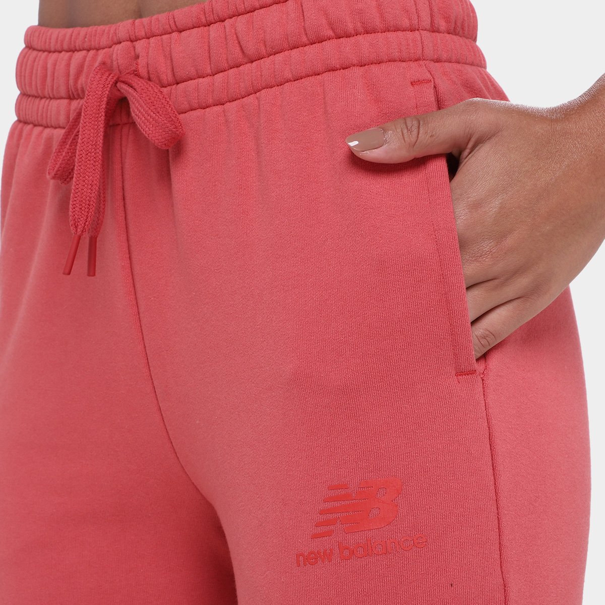Miniatura Calça New Balance Essentials Basic Feminina Vermelho Escuro - G
