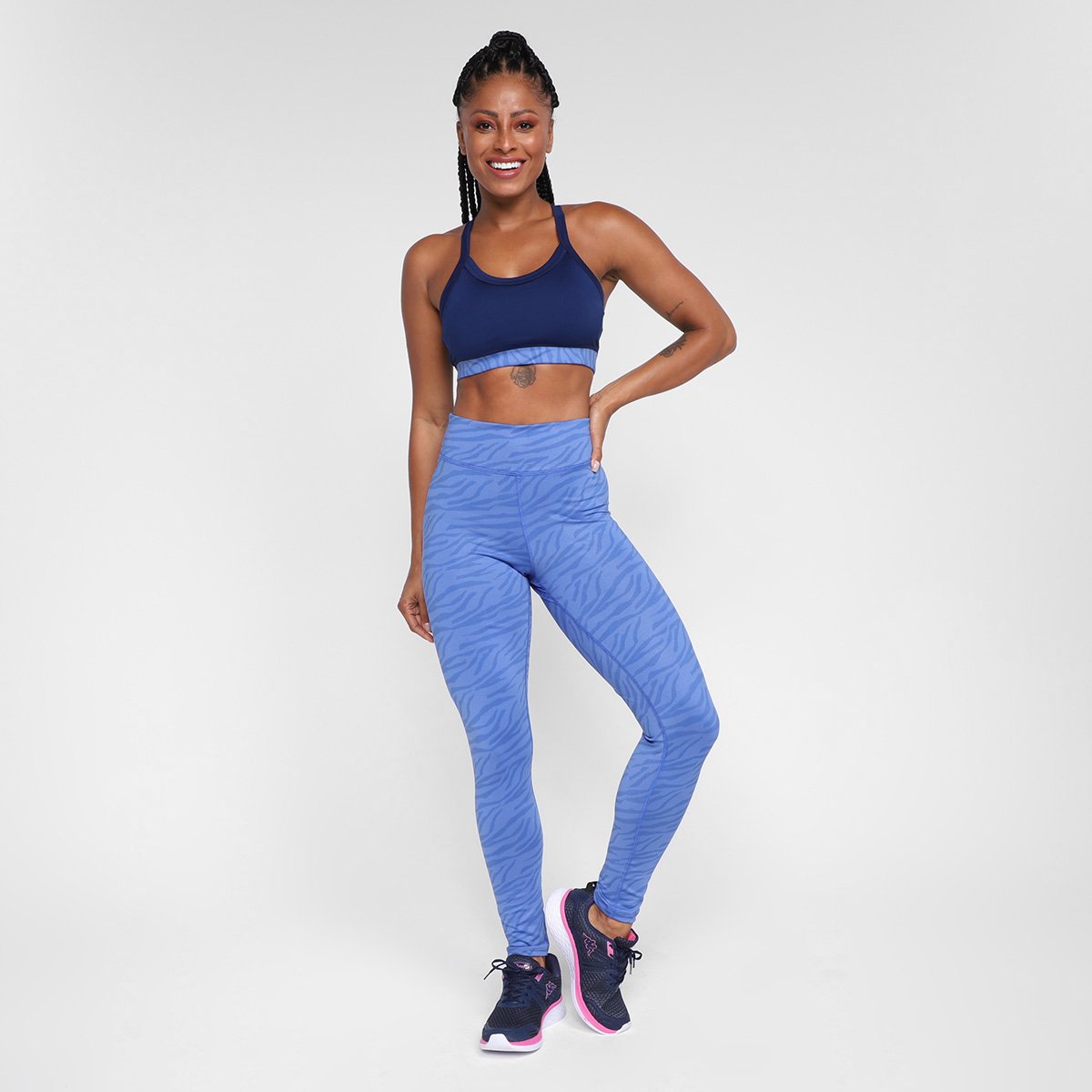 Miniatura Calça Legging Gonew Full Print Feminina Azul - G3