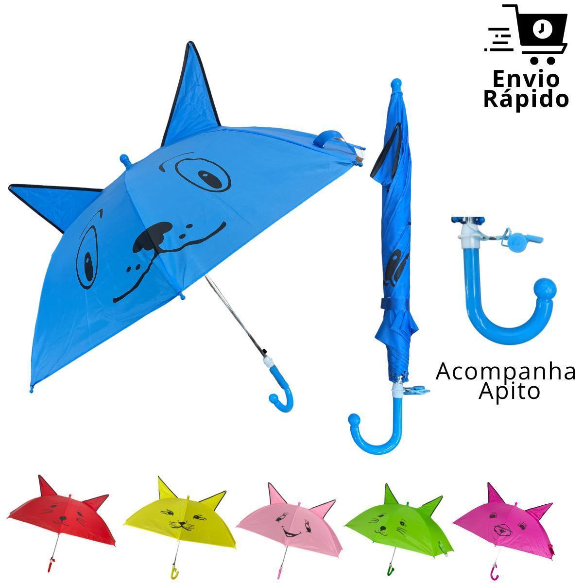 Miniatura Guarda-Chuva Infantil Com Orelhinha Rosa