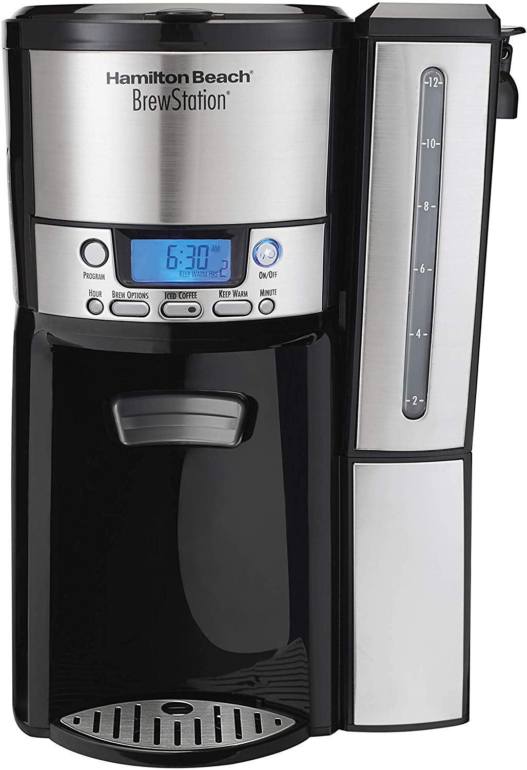 Cafeteira Elétrica Hamilton Beach 47950 12 xícaras Aço Inoxidável Reservatório Removível