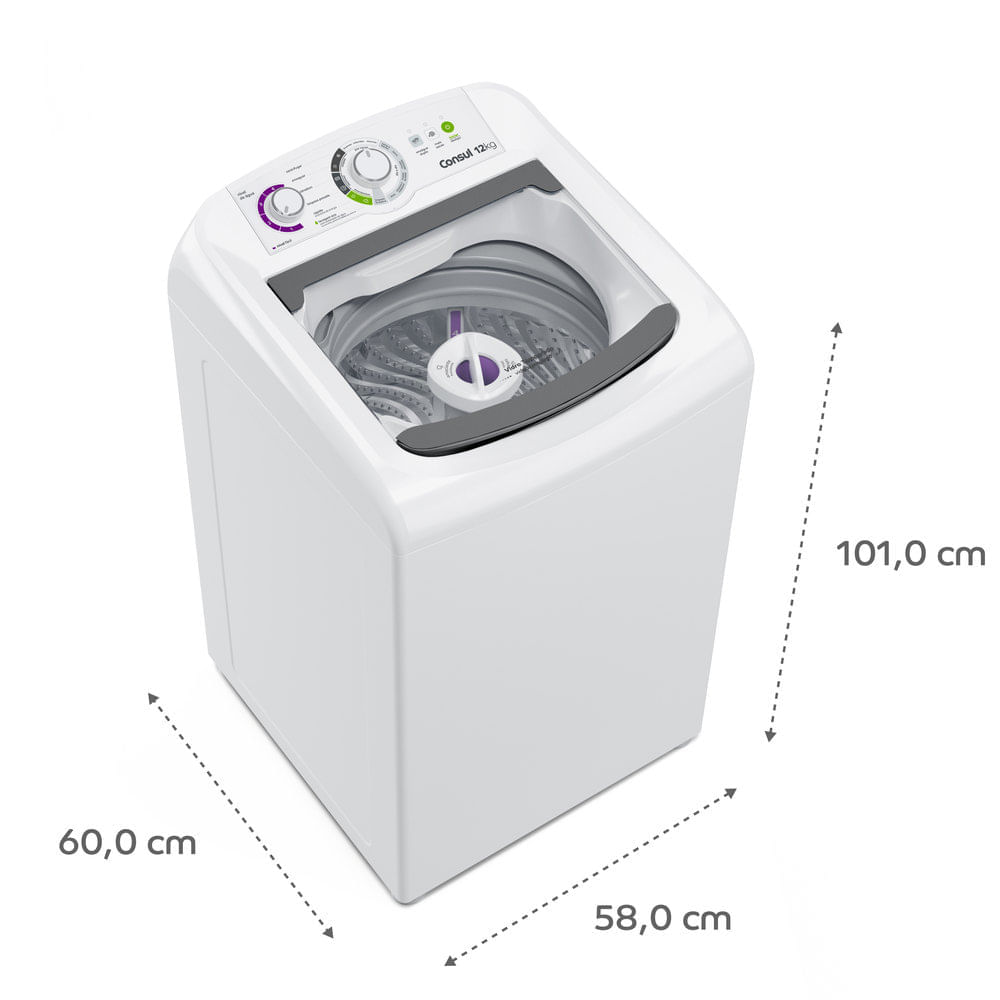 Máquina de Lavar Consul 12 kg Branca com Dosagem Econômica e Ciclo Edredom - CWH12BB 110V
