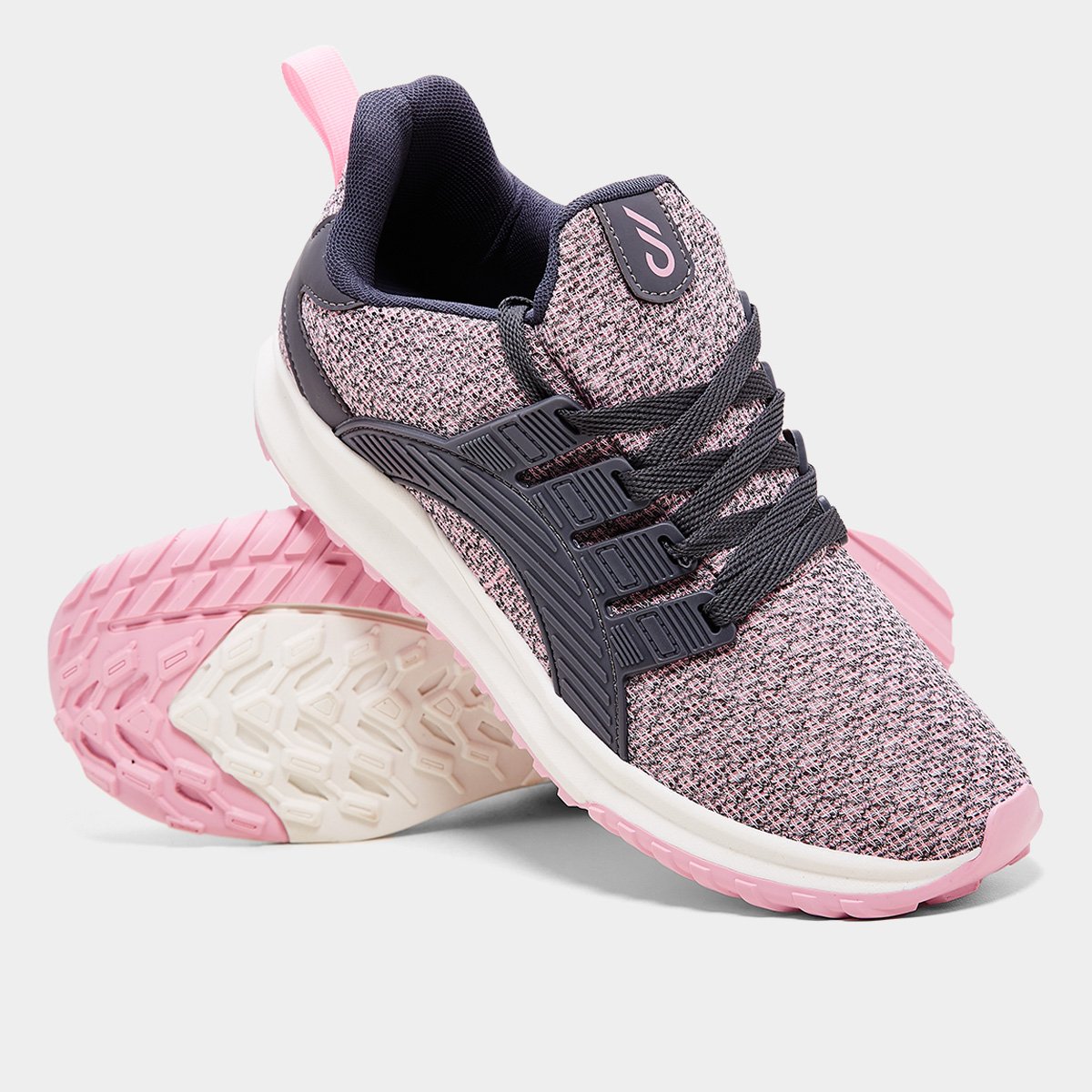 Miniatura Tênis Spark Feminino Grafite+Rosa - 34