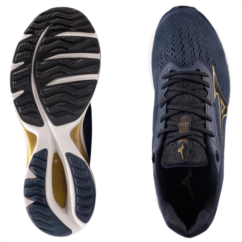 Tênis Mizuno Wave Vitality 6 Masculino Marinho / Dourado - 38