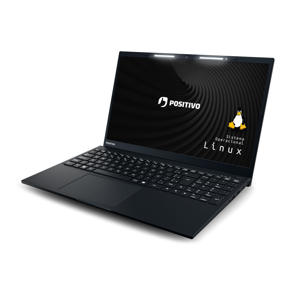 Notebook Positivo Vision R15 AMD® Ryzen 7-5700U Linux 32GB RAM 512GB SSD IPS Full HD 15.6” Lumina Bar - Preto