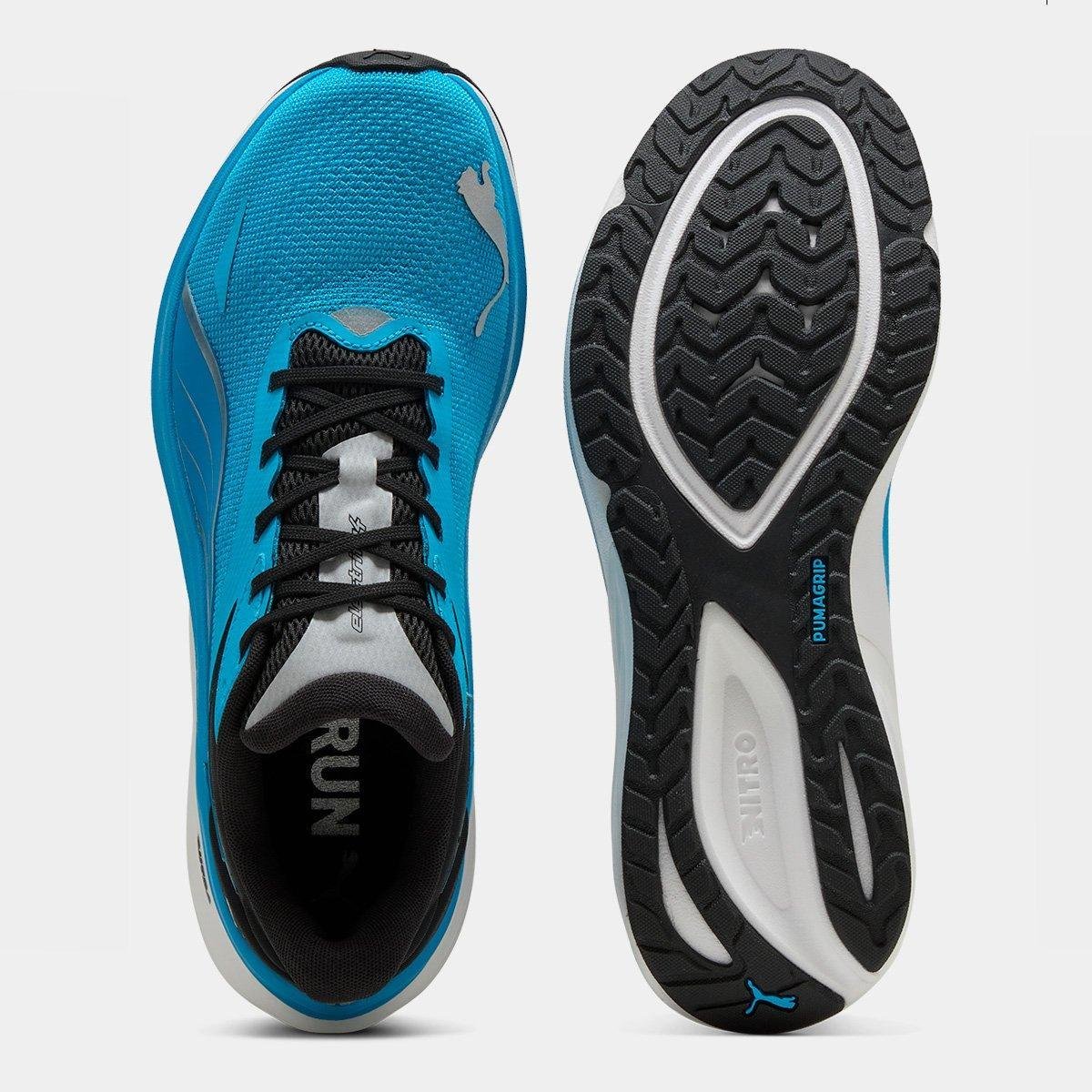 Miniatura Tênis Puma Electrify Nitro 4 Masculino Azul+Preto - 37