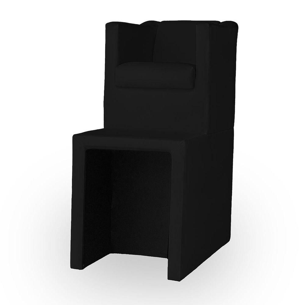 Miniatura Kit Pedicure Cadeira Poltrona Escada Completo Corano Preto