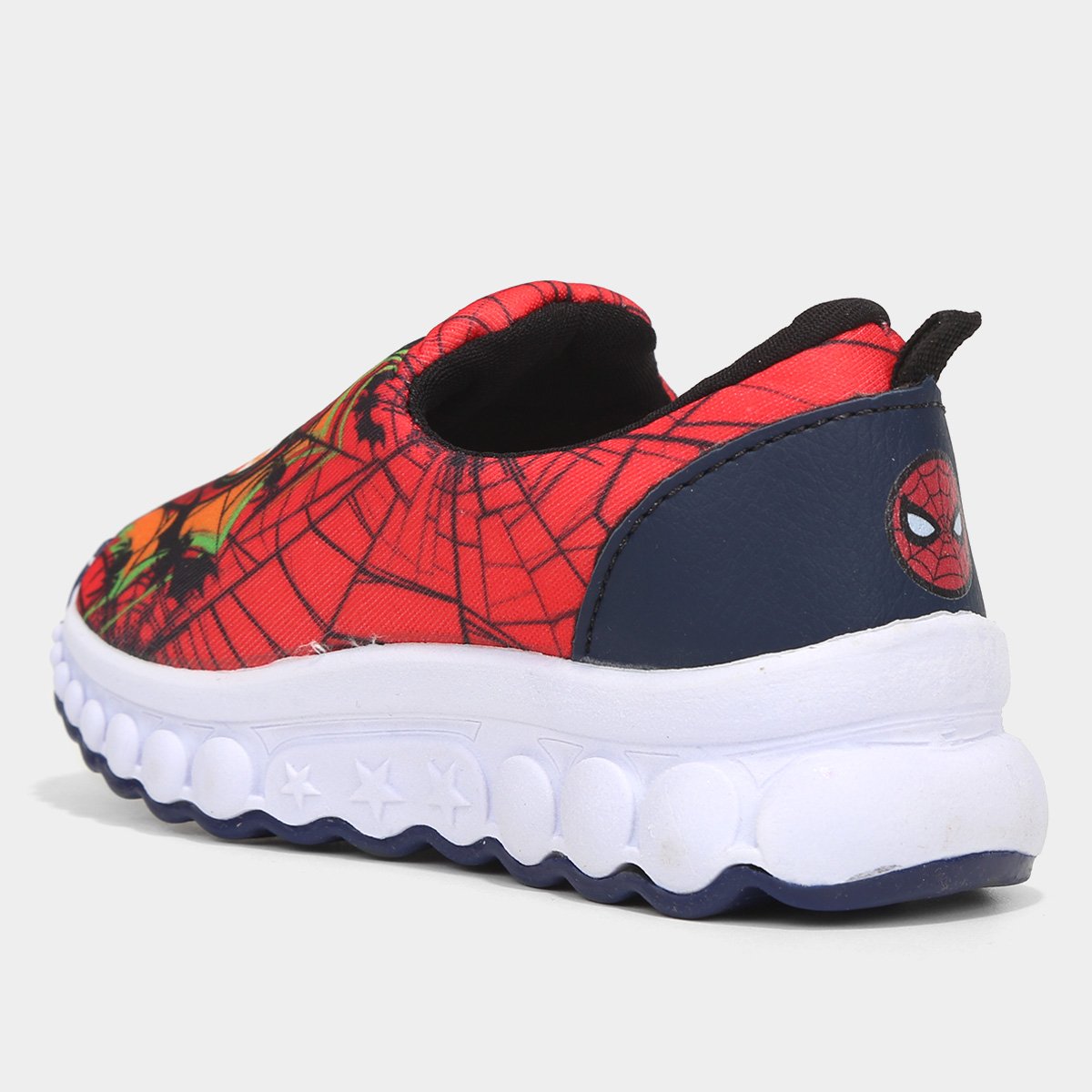 Miniatura Tênis Infantil Marvel Homem Aranha Sem Cadarço Menino Vermelho - 21