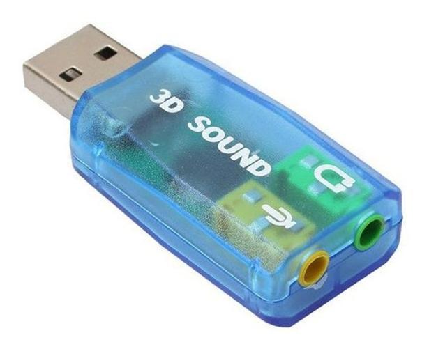 Miniatura Adaptador Externo De Som 5.1 Usb Placa De Som Computador Pc