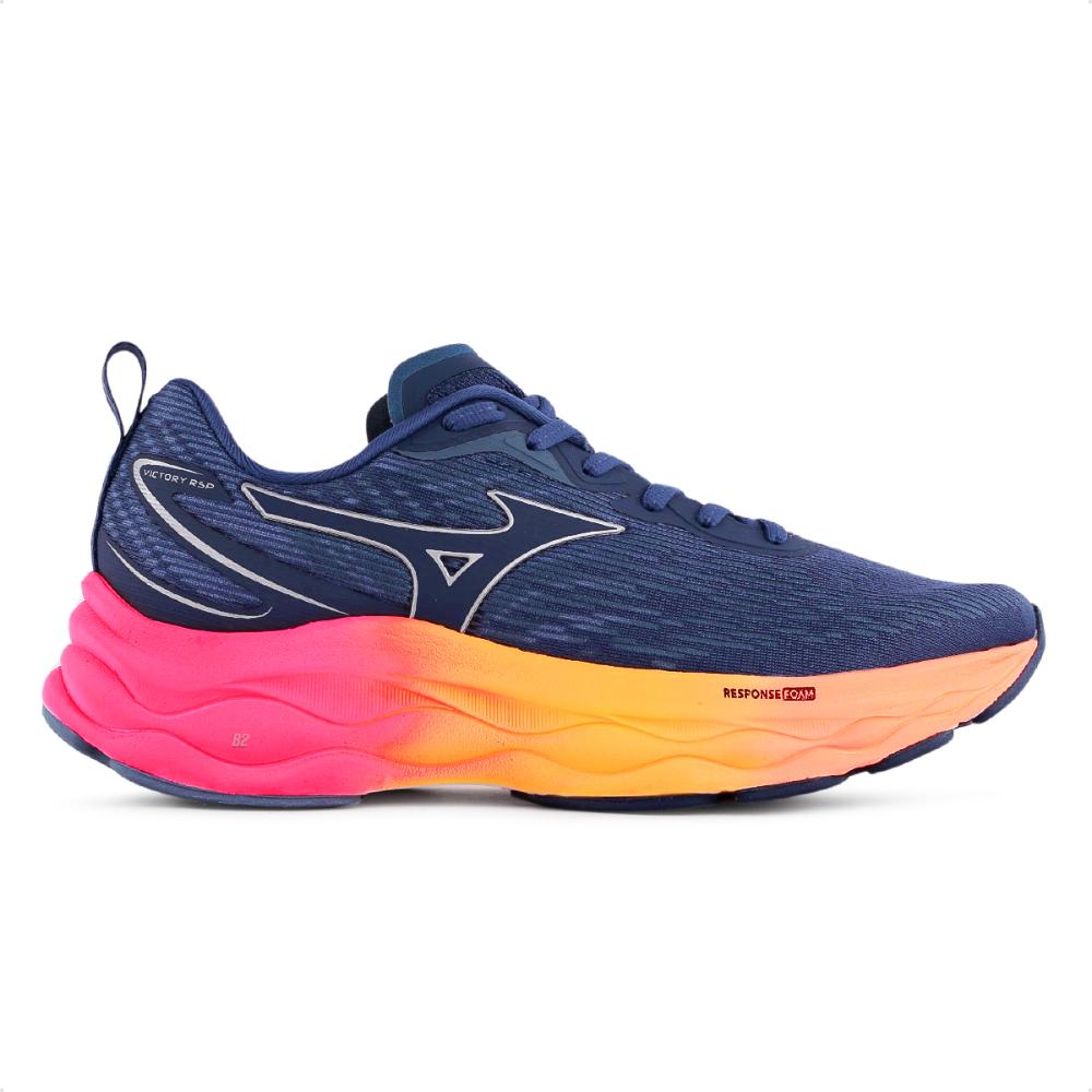 Miniatura Tênis Mizuno Victory Rsp Feminino Azul Marinho / Laranja - 34