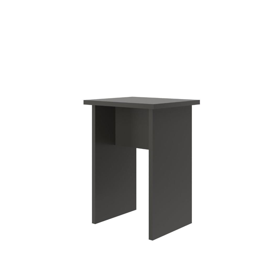 Miniatura Mesa 140 Cm com 4 Banquetas e Prateleira Esmeralda Grafite /Cinza