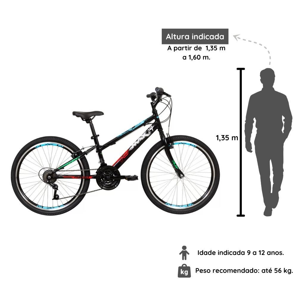 Bicicleta Caloi Max R24 21V Preto Aro 24