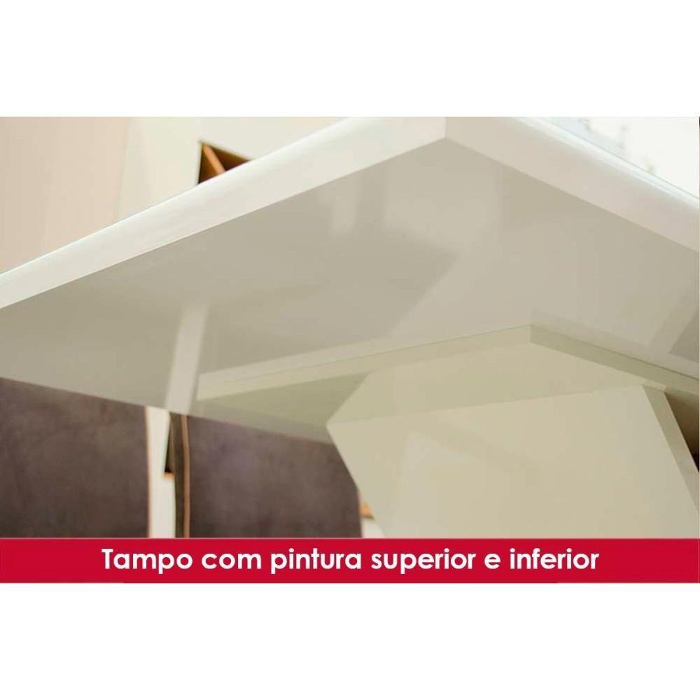 Miniatura Sala De Jantar Completa Lins Sc91 Tampo Madeirado C- Vidro Canto Reto 120x80cm E 4 Cadeiras Vita Nature-veludo Light Linho - Henn