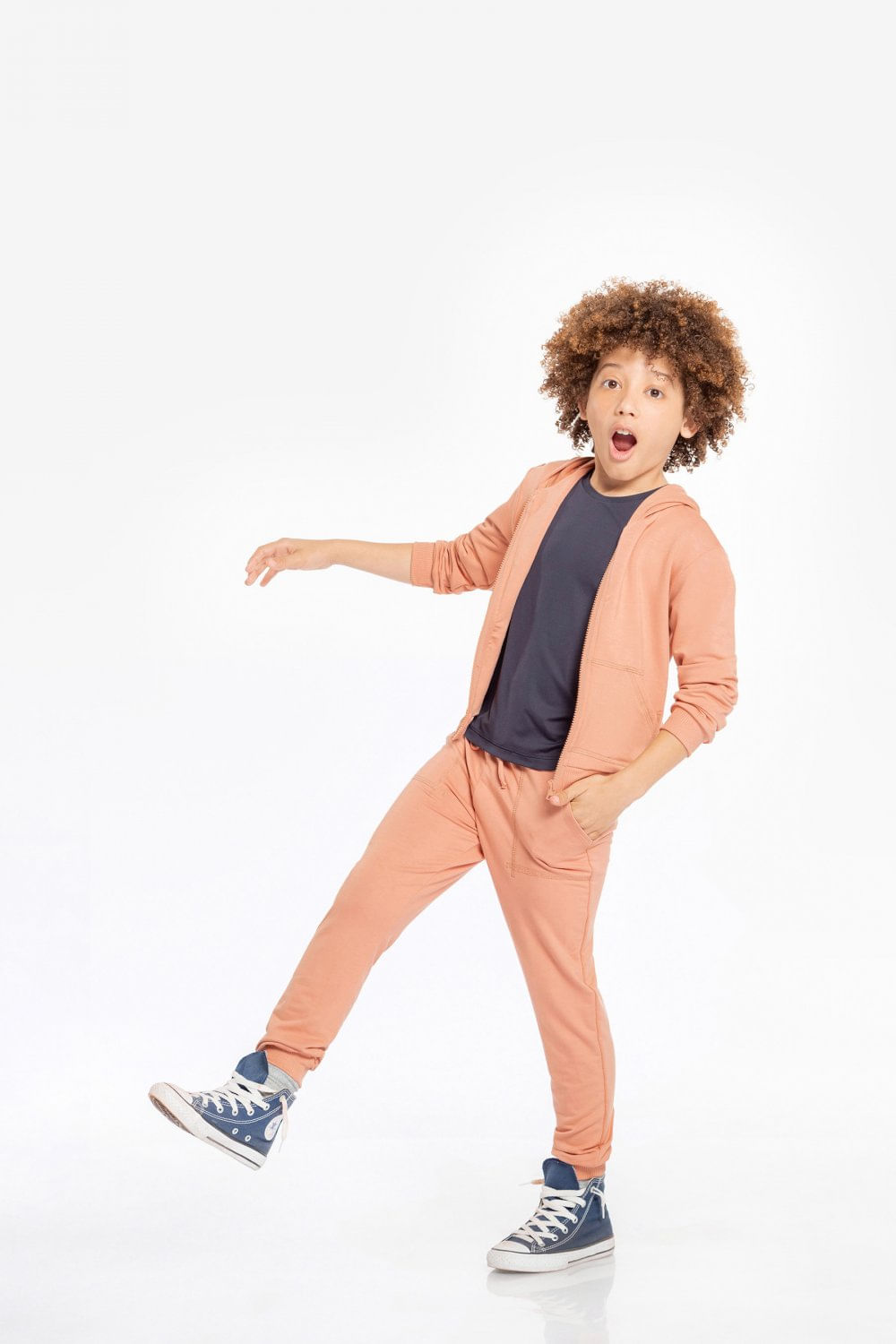 Miniatura Calça Jogger Genderless Kids - Rose Vintage - LIVE! Rosa - 4