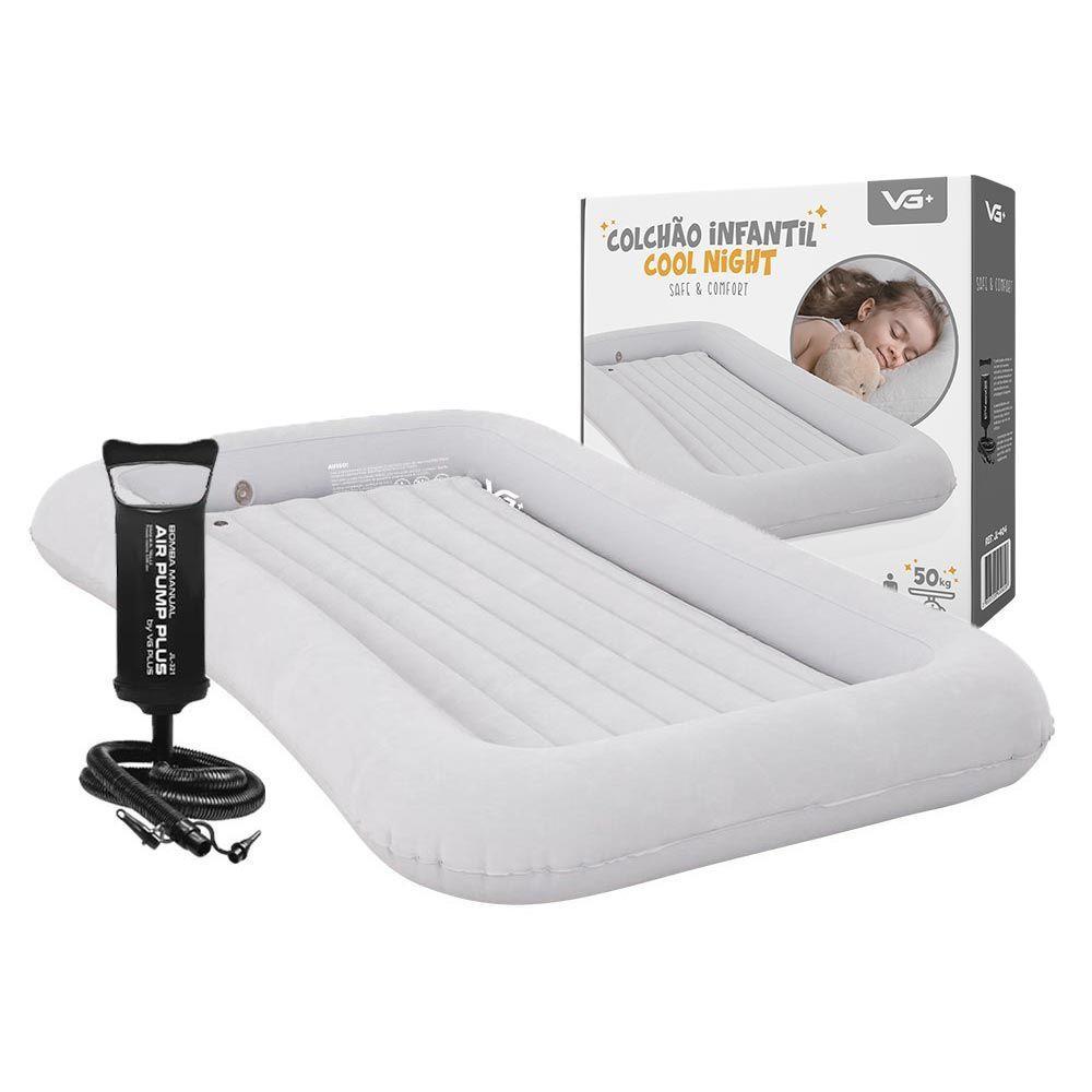 Miniatura Colchão Inflável Cama Infantil Cool Night Aveludado Com Bomba Manual Vg Plus