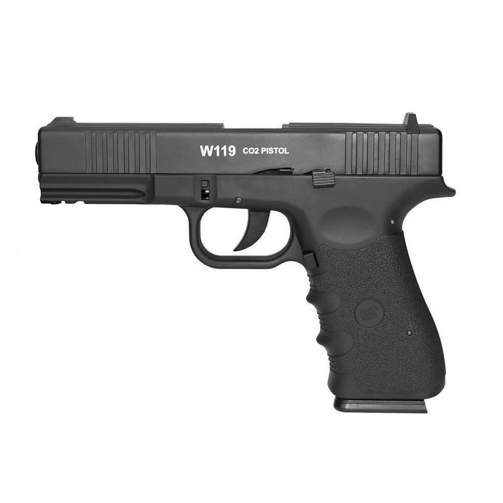 Miniatura Pistola Gas Co2 Glock W119 Blowback 4.5 Wg 05 Co2 900 Bbs