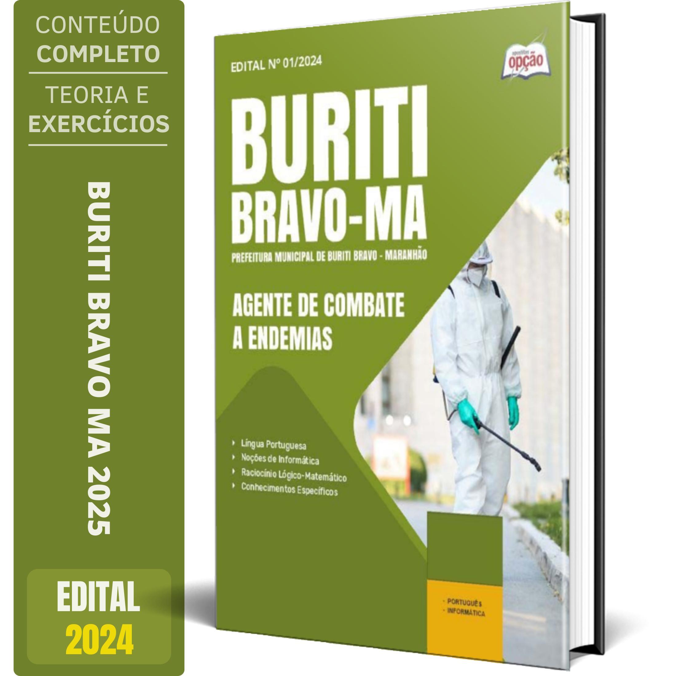 Miniatura Apostila Prefeitura Buriti Bravo Ma 2025 Agente Combate A