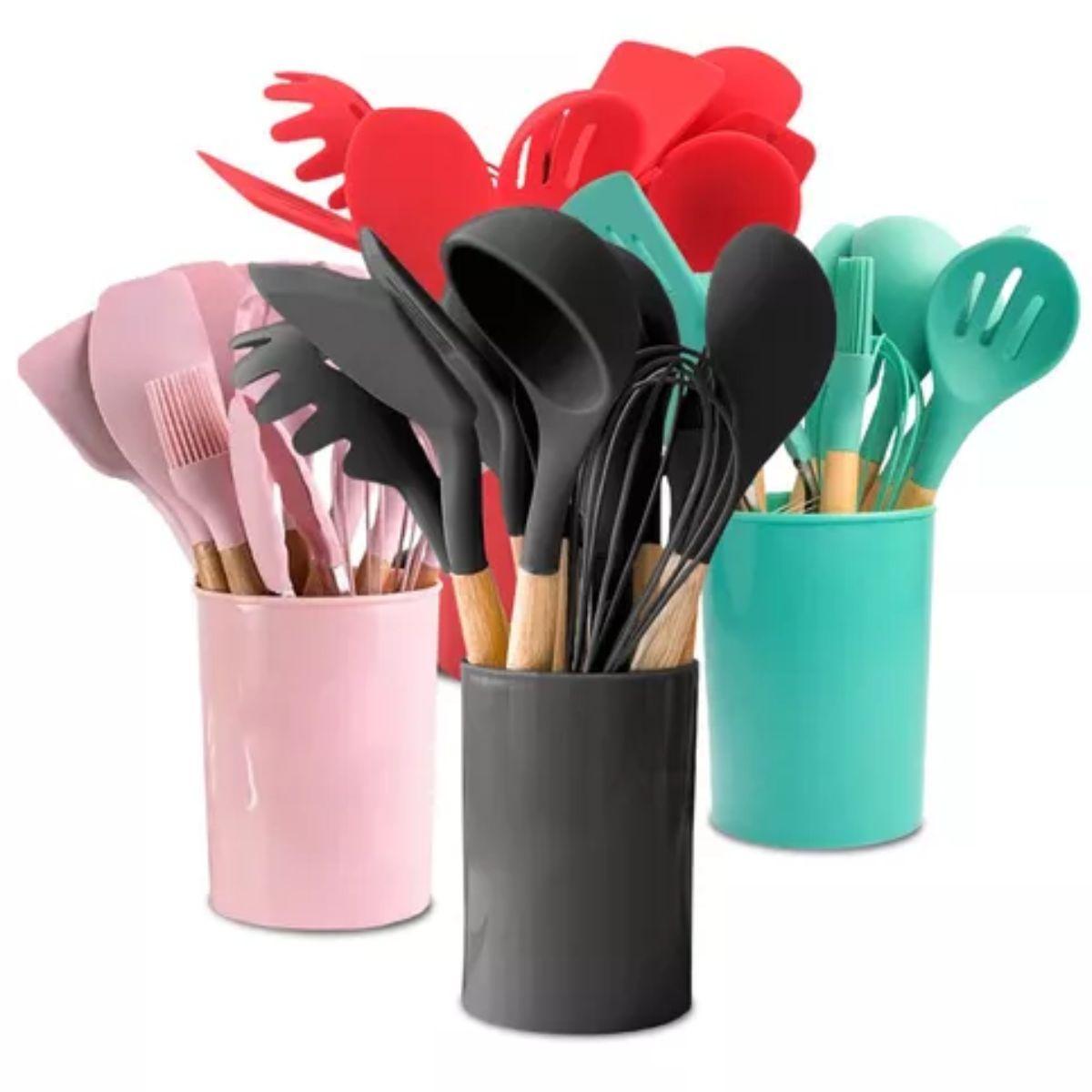 Miniatura Kit 12 Utensilios De Cozinha Presente Mães