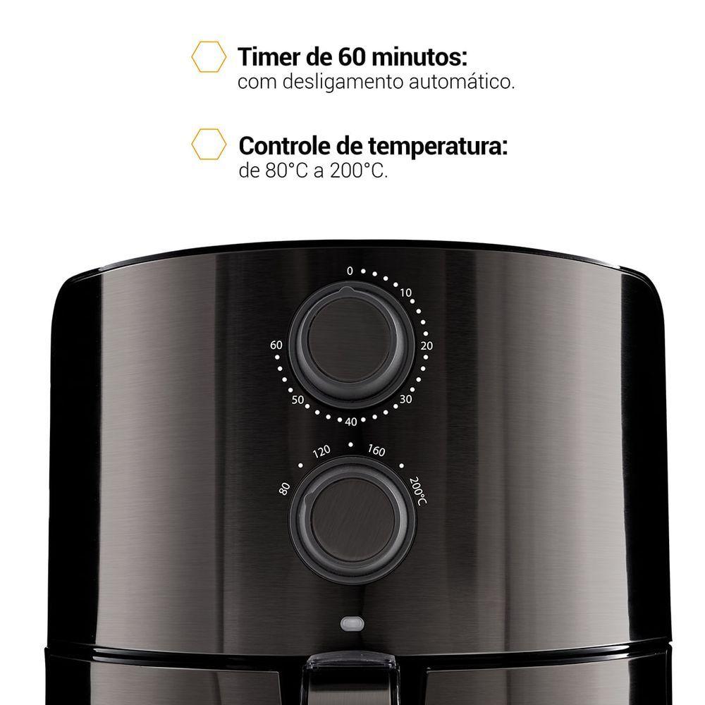 Air Fryer Philco 4,6L 1500W Titanium Inox PFR18TI 110V