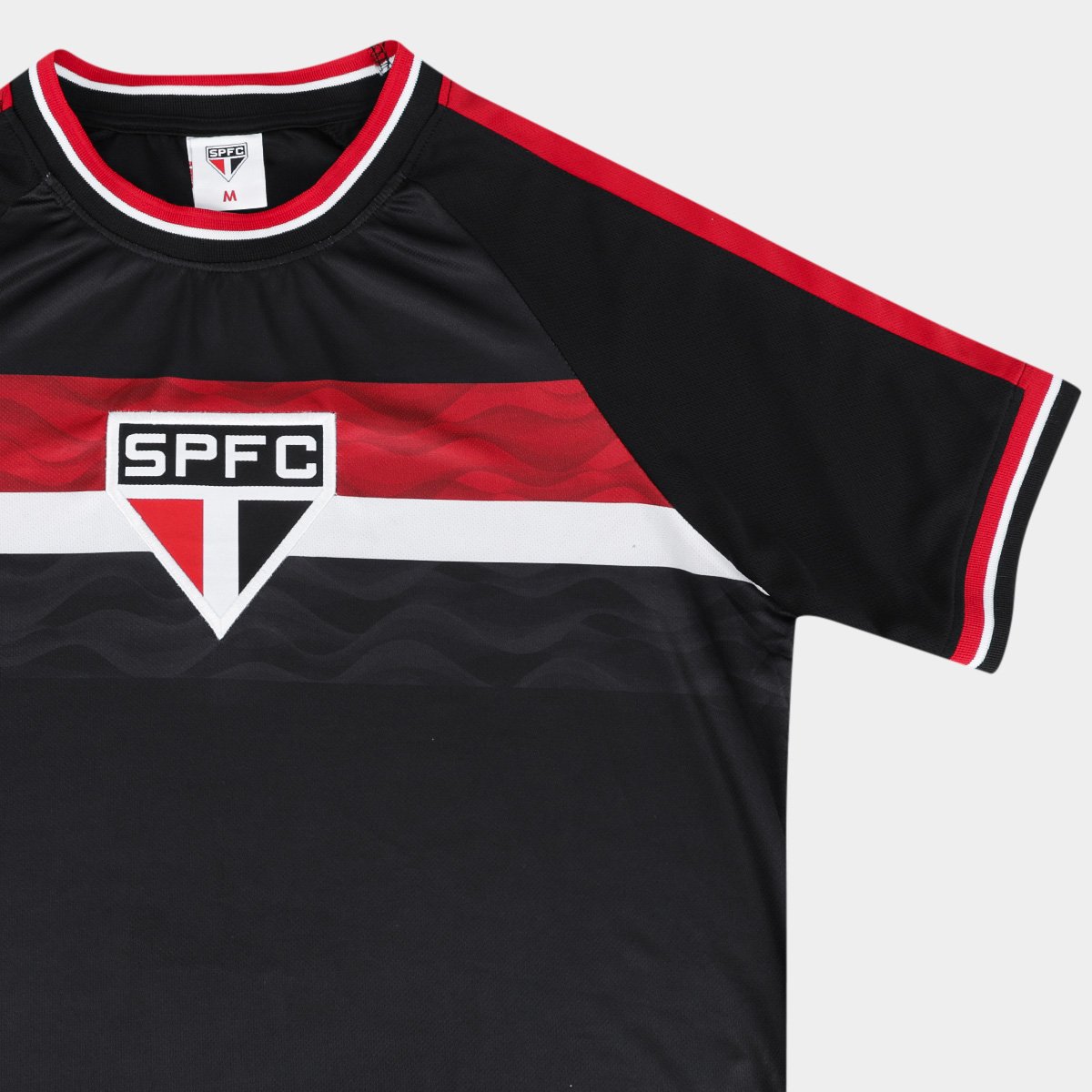 Miniatura Camiseta São Paulo Tri Lotus Masculino Preto+Vermelho - EGG