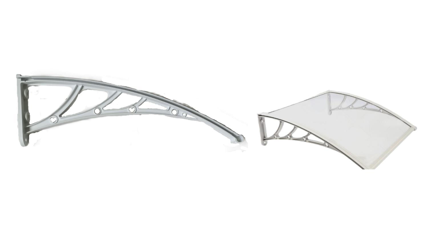 Miniatura Suporte Para Toldo Universal Mão Francesa Abs 60Cm - Branco