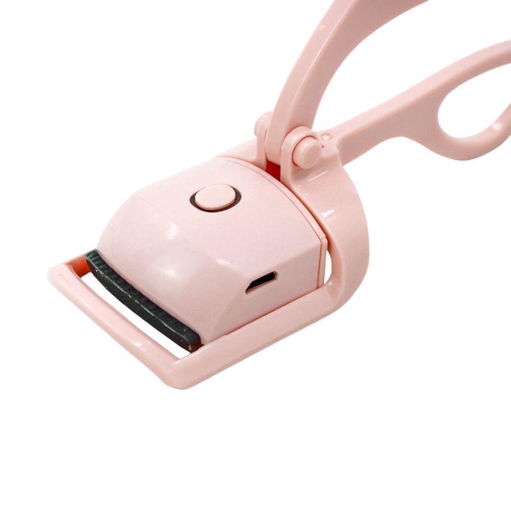 Miniatura Curvador Modelador De Cilios Curvex Eletrico Aquecido Termico Usb Rosa