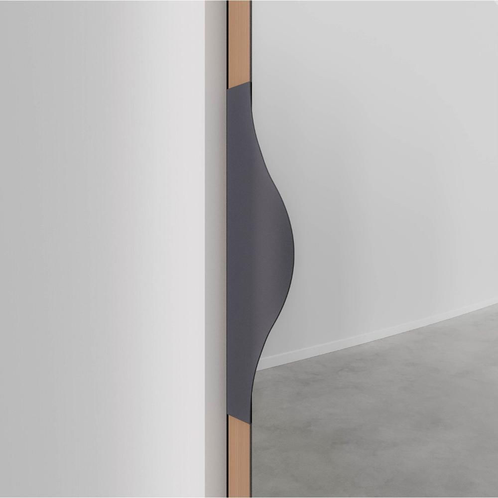 Guarda Roupa Hera 1 Porta com Espelho 6 Prateleiras CabeCasa MadeiraMadeira Louro/Branco Geada