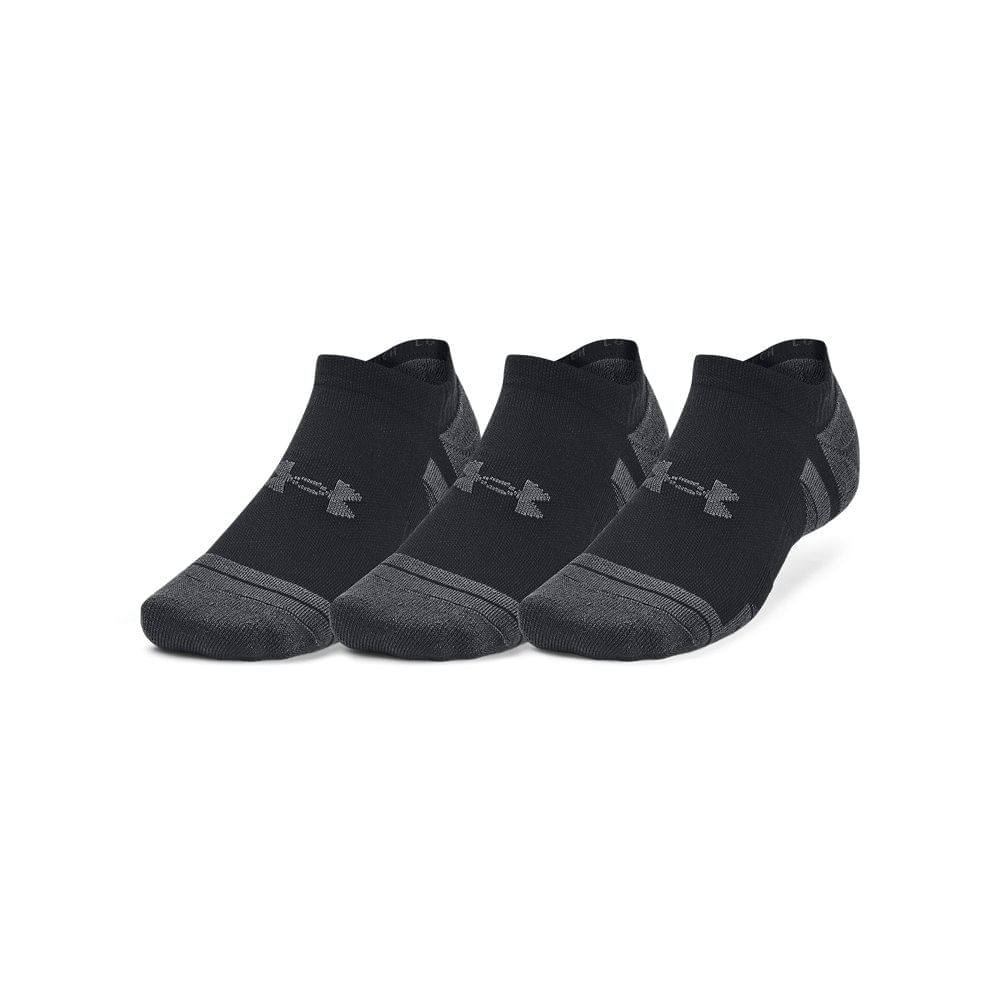 Miniatura Meia Masculina Under Armour Performance Tech NS - Pacote com 3 Pares Preto - 38-40
