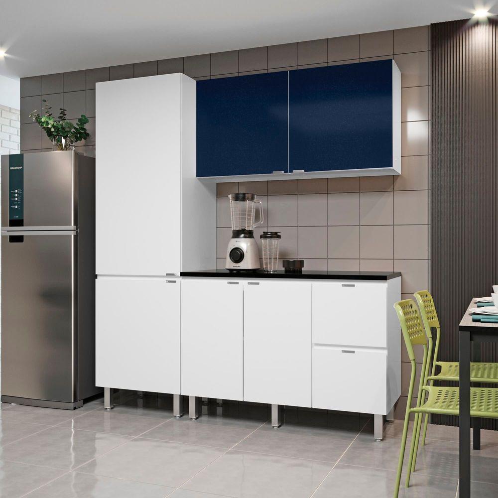 Miniatura Cozinha Completa em Aço Quadria 3 Peças Azul Noturno Metálico