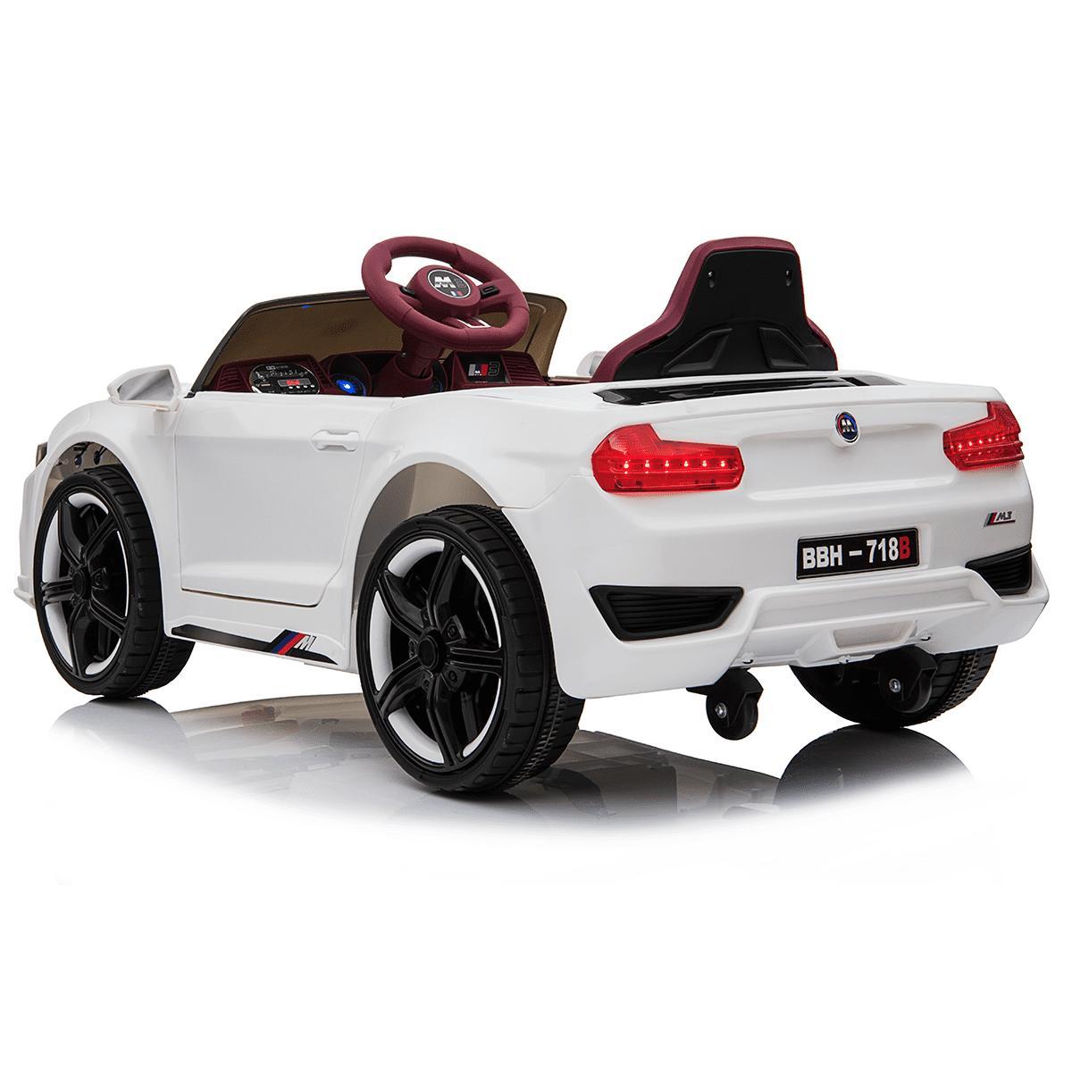 Miniatura Carrinho Elétrico Infantil Mini Bmw M3 Luxo Branco 12V
