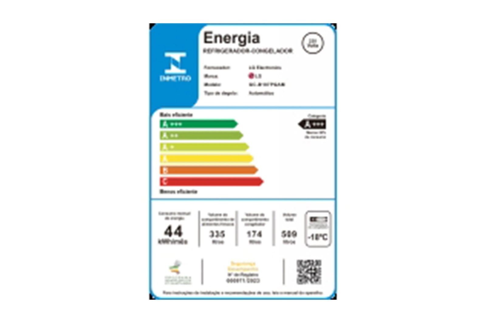 Miniatura Geladeira LG Side by Side 519L – Compressor Inverter GC-B187PQAL – 110V