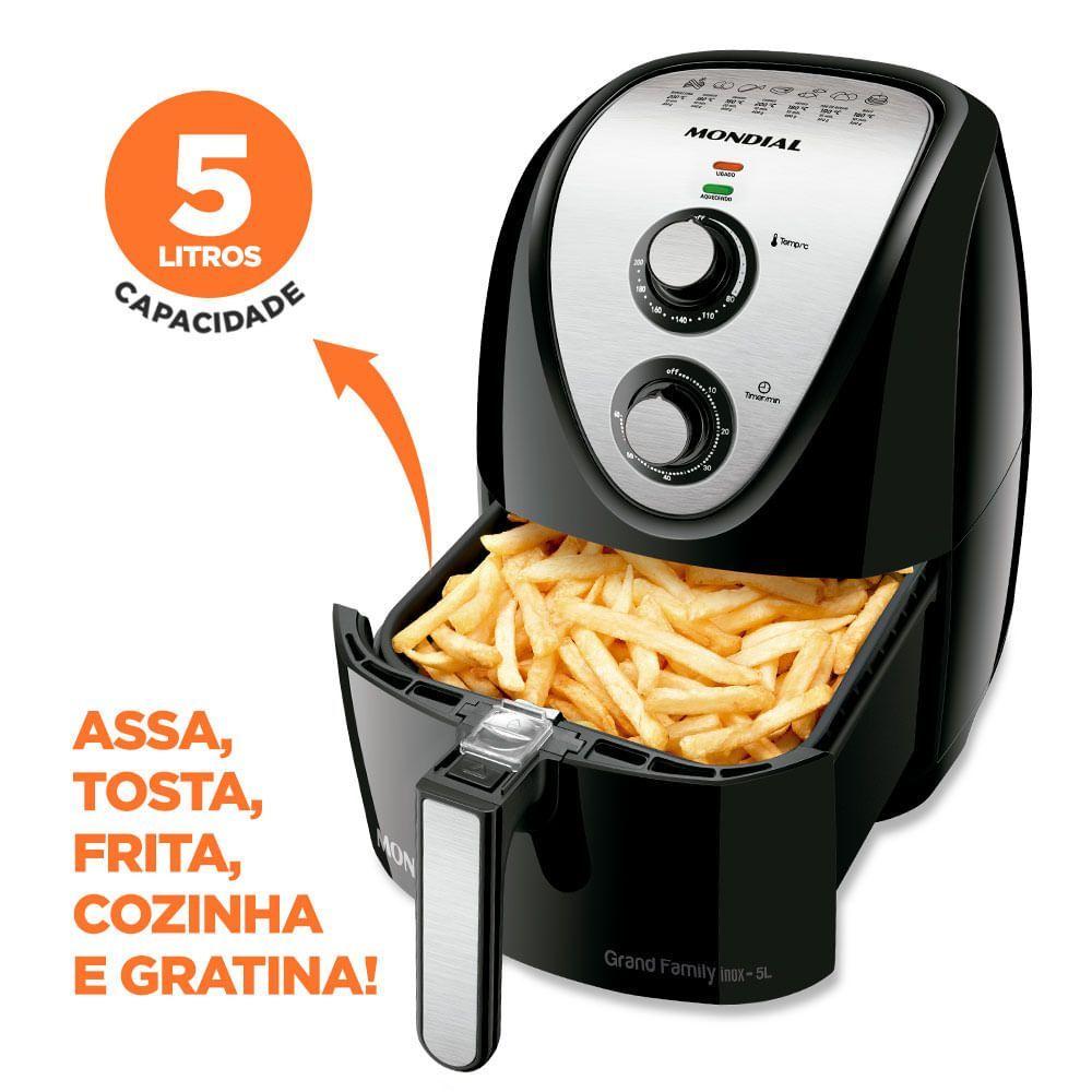 Miniatura Fritadeira Air Fryer 5 Litros Afn-50-bi Mondial 127v/60hz 110V