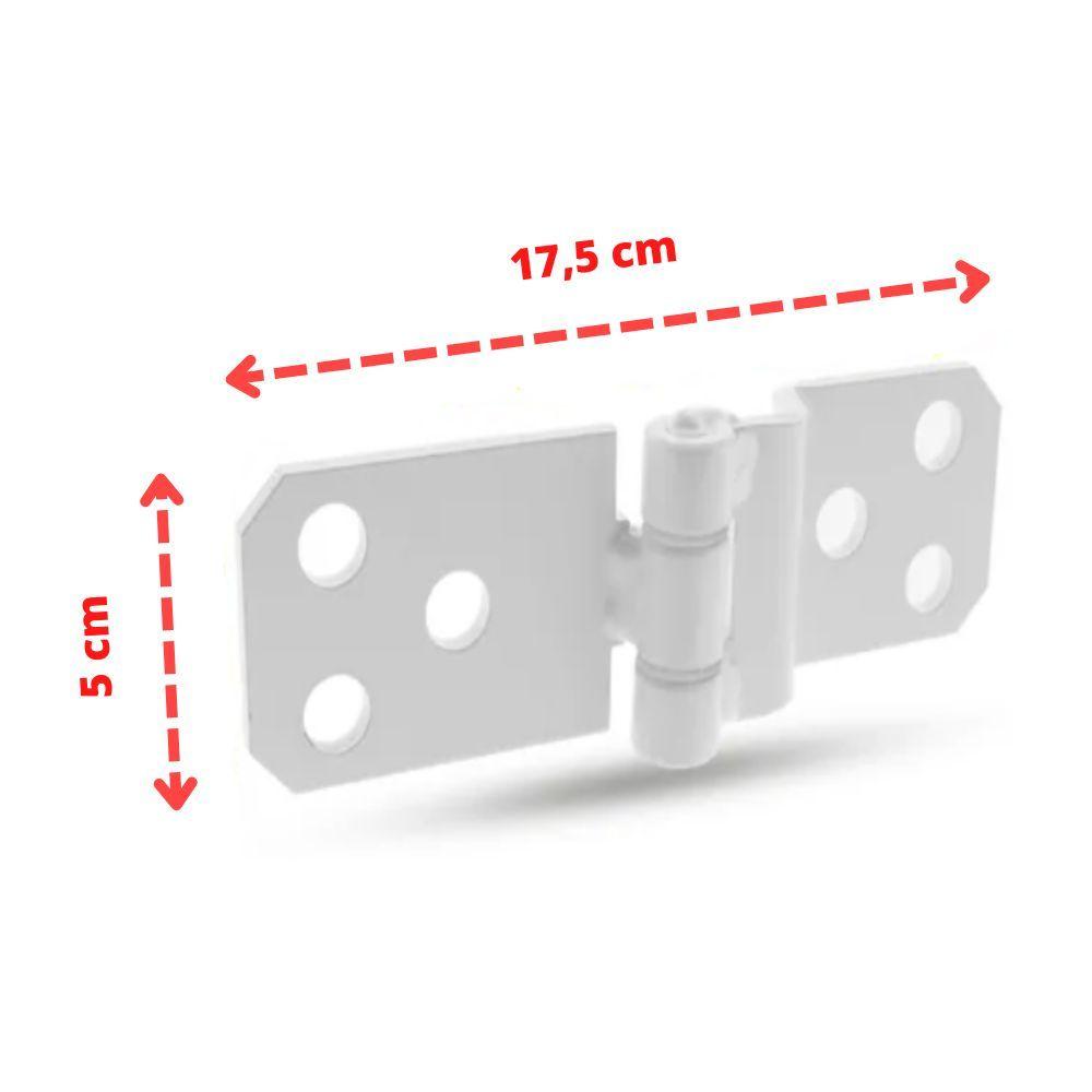 Miniatura Par 2 Dobradiças Porta Linha Agrícola Baú Cabine Uso Geral - Un / 2