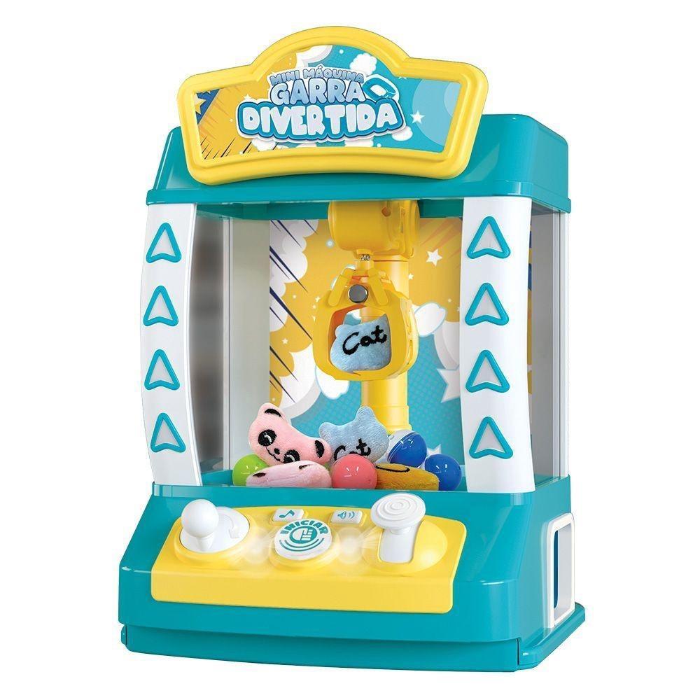 Miniatura Mini Maquina Garra Divertida /10 Pecas Azul Dmt6990 -Dm Toys