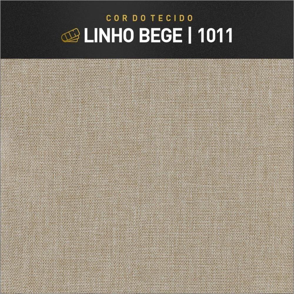 Miniatura Sofá Fixo Aquiles 3 Lugares Luxo 1,80m Castellar Móbile Linho Bege