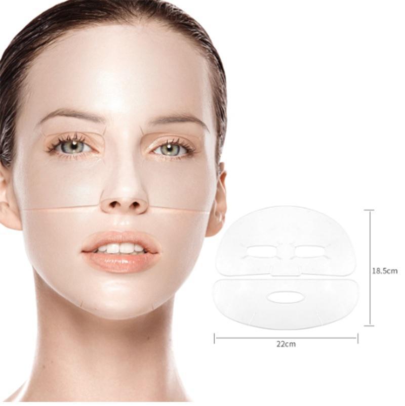 Miniatura Adesivo Mascara De Silicone Anti-Rugas Facial Rosto 2 Partes